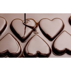 Corazones de chocolate
